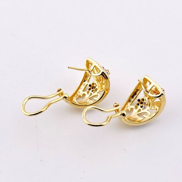 Ross Simmons Gold Vermeil Bracelet Earrings Ring Set Edwardian Inspired - Picture 11 of 16